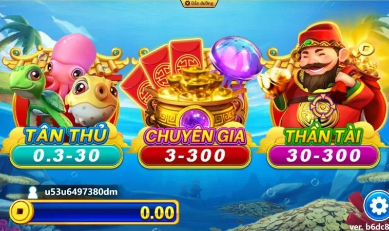 Các phòng chơi trong game Bắn Cá Thần Tài BJ88